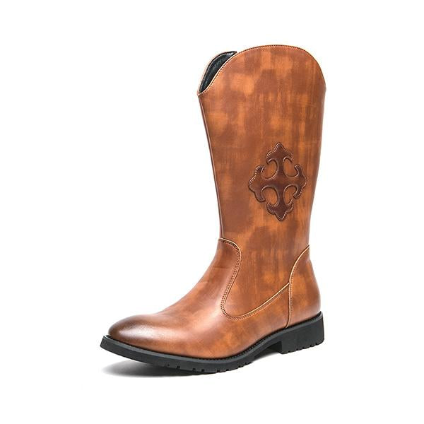 MEN'S WESTERN COWBOY BOOTS WITH SIDE ZIPPER HIGH  17087423YL