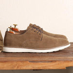 MEN'S RETRO SUEDE LACE-UP LOW-TOP SNEAKERS 54144574S