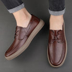 MEN'S RETRO LACE-UP CASUAL LEATHER SHOES 83370708S