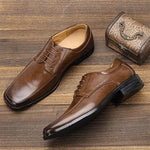 MEN'S SLIP ON LEATHER LINED SQUARE TOE DRESS LOAFERS SHOES FOR CASUAL WORK 39263300YL