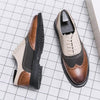 MEN'S FASHION BROGUE CARVED STITCHING LEATHER SHOES 05593068S