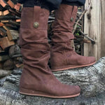 MEN'S CASUAL ROUND TOE FLAT KNEE-HIGH BOOTS 69822606S