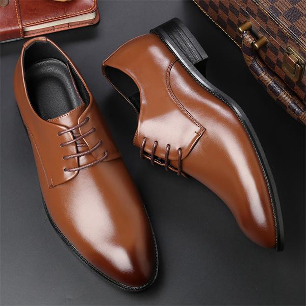 MEN'S BUSINESS LACE-UP POINTED TOE DRESS SHOES 84355340S