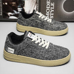 MEN'S BREATHABLE CASUAL THICK SOLE LINEN CANVAS SNEAKERS 42339517S