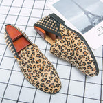 MEN'S STYLISH RIVET LEOPARD PATTERN SHOES 03709556YL