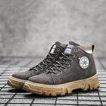 MEN'S STYLISH HIGH TOP THICK SOLE WORK STYLE SHOES 52378074S