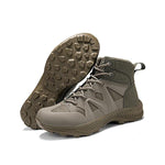 MEN'S GREEN LACE UP OUTDOOR HIKING BOOTS 91678971YL