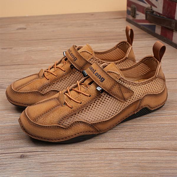 MEN'S CASUAL BREATHABLE VELCRO DRIVING SHOES 11254039S