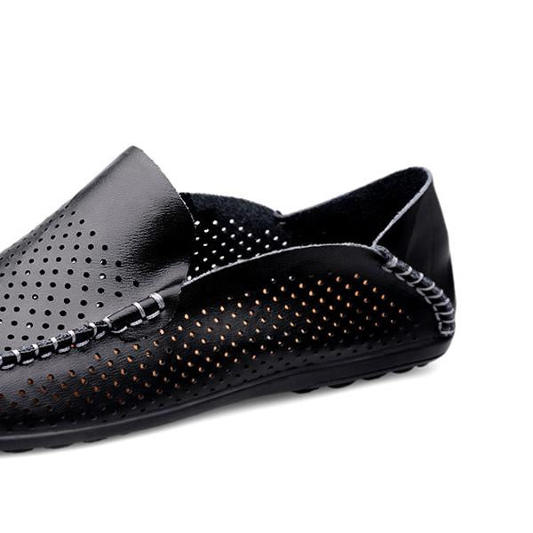 MEN'S HAND-SEWN HOLLOW SLIP-ON SHOES 93545992S