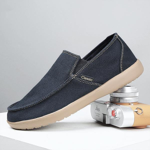 MEN'S LIGHTWEIGHT SLIP-ON BREATHABLE CANVAS SHOES 15925089S