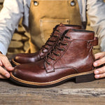 MEN'S RETRO CASUAL LACE UP BOOTS 47012678YL