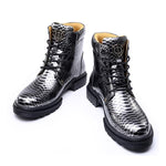 MEN'S CREATIVE SERPENTINE LACE UP BOOTS 58251103YL