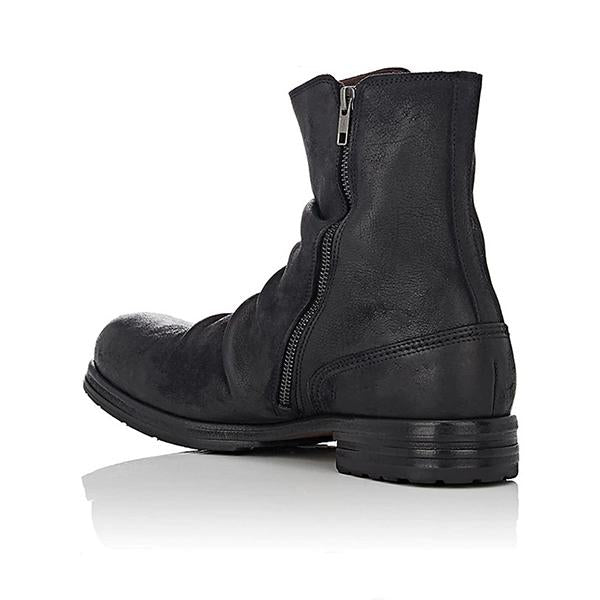 MEN'S RETRO SIDE ZIPPER CASUAL ANKLE BOOTS 63057673S