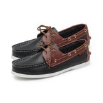 MEN'S CASUAL LACE-UP CONTRAST COLOR BOAT SHOES 65161175S