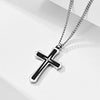 MEN'S TITANIUM STEEL CASUAL CROSS NECKLACE 31311820YL