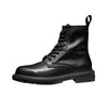 MEN'S STYLISH BLACK EIGHT-HOLE LACE-UP MOTORCYCLE BOOTS 25108579S