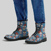 MEN'S CASUAL EASTER SKULL PATTERN LACE-UP BOOTS 60866985S