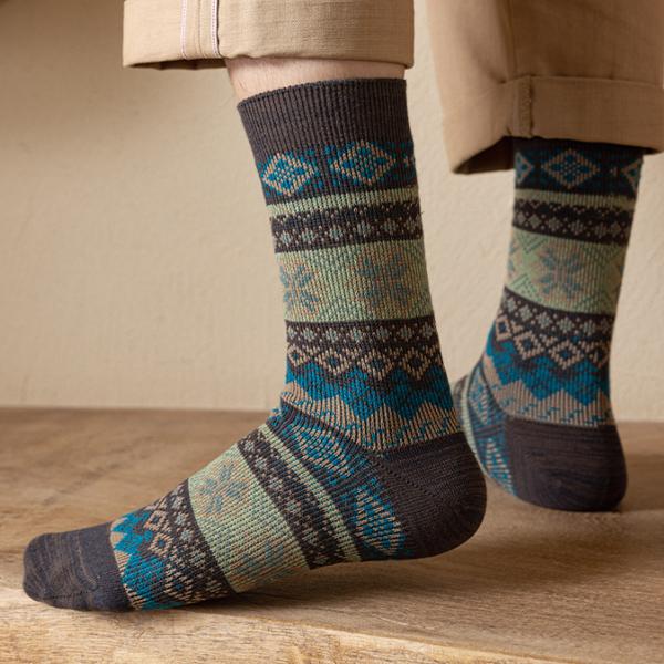 MEN'S RETRO ETHNIC STYLE MID-CALF SOCKS 58714897S