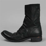 MEN'S ROUND TOE SIDE ZIPPER RETRO BOOTS 67162883YL