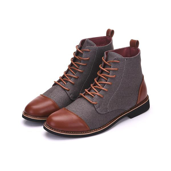 MEN'S CASUAL PATCHWORK CHUKKA BOOTS 18005540S