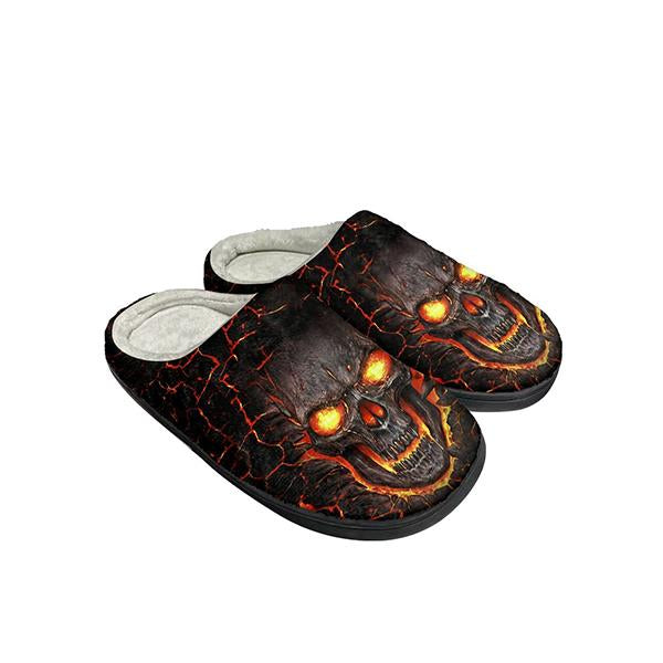 MEN'S HALLOWEEN SKELETON COTTON SLIPPERS 82745095YL