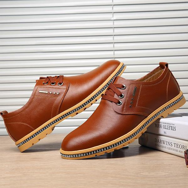 MEN'S LACE-UP BREATHABLE CASUAL BUSINESS SHOES 84632855S