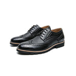 MEN'S LACE UP BLOK CLASSIC RETRO WEDDING SHOES 25423641YL