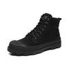 MEN'S RETRO BLACK CASUAL LACE-UP WORK ANKLE BOOTS 55601960S