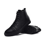 MEN'S STYLISH CASUAL SIDE ZIPPER LACE-UP SHOES 96928390S