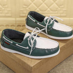 MEN'S CASUAL LACE-UP CONTRAST COLOR BOAT SHOES 65161175S