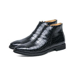 MEN'S RETRO LOW HEEL STONE PATTERN CHELSEA BOOTS 01636223S