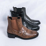 MEN'S BUSINESS CARVED SQUARE TOE WESTERN BOOTS 15993867S