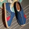 MEN'S LINEN HANDMADE STRAW CASUAL CANVAS SHOES 61344969S