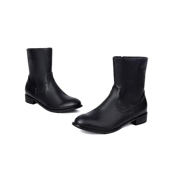 MEN'S SIDE ZIPPER MINIMALIST RETRO BOOTS 60018768YL