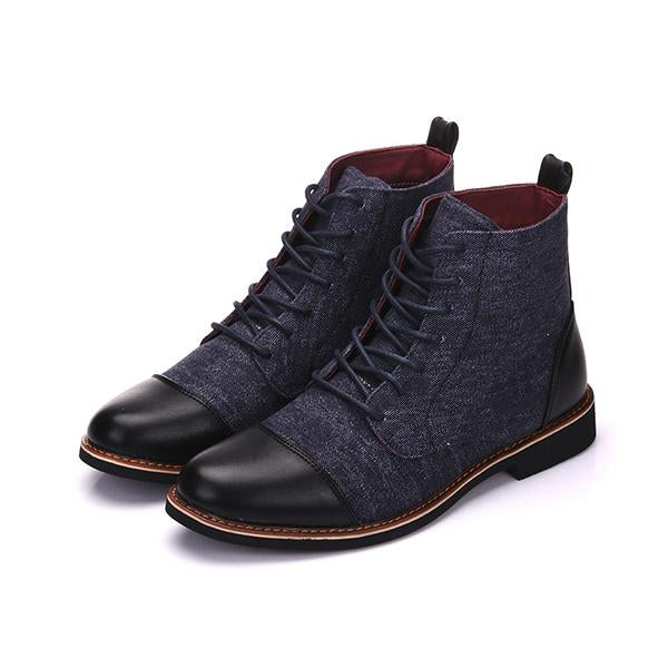 MEN'S CASUAL PATCHWORK CHUKKA BOOTS 18005540S