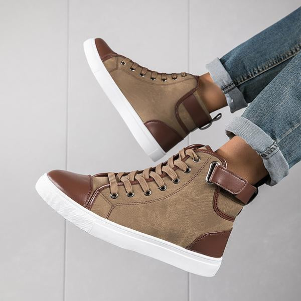 MEN'S DAILY HIGH-TOP CASUAL CANVAS SHOES 38076484S