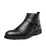 MEN'S SIDE ZIP LEATHER BOOTS 42181289YL