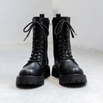 MEN'S HEIGHT-INCREASING THICK-SOLED LACE-UP BOOTS 64090818S