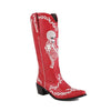 MEN'S RETRO EMBROIDERED SKULL CHUNKY HEEL WESTERN BOOTS 04001944S