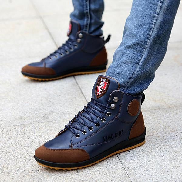 MEN'S RETRO LACE-UP HIGH-TOP CASUAL SNEAKERS 96504549S