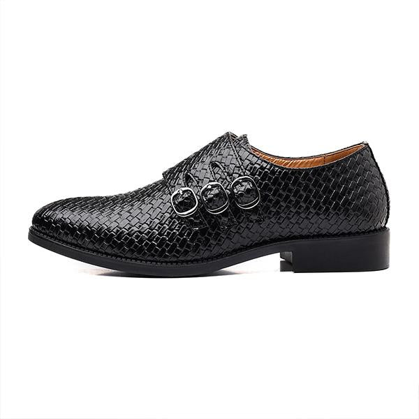 MEN'S STYLISH THREE-BUCKLE SLIP-ON MONK SHOES 19660246S