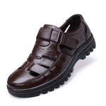 MEN'S BUSINESS HOLLOW LEATHER SANDALS SHOES 68956247YL