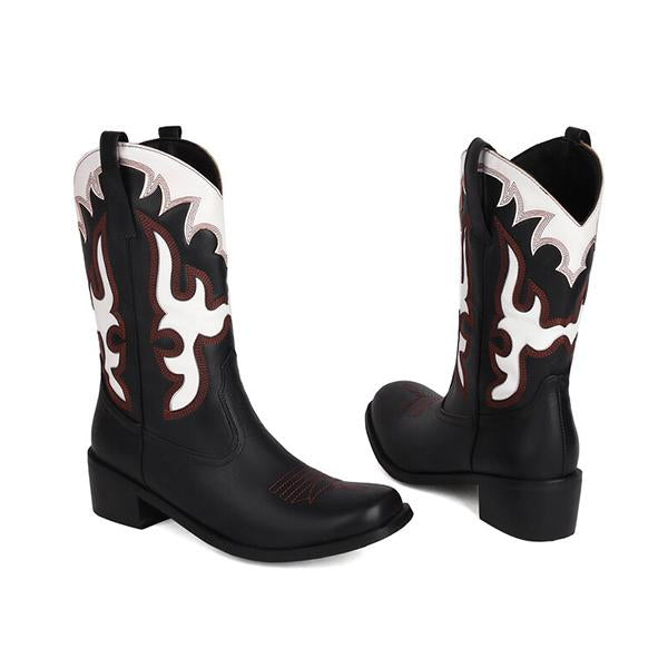 MEN'S ROOT EMBROIDERED WESTERN HIGH TOP BOOTS 15046064YL