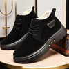 MEN'S CASUAL HIGH-TOP THICK-SOLED LACE-UP COTTON SHOES 28011081S