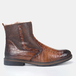 MEN'S RETRO STONE PATTERN WARM COTTON BOOTS 99545698S