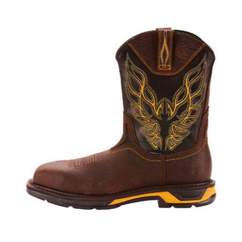 MEN'S VINTAGE EMBROIDERED WINGS ETHNIC WESTERN BOOTS 13683334S