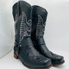 MEN'S LONG EMBROIDERED RETRO LOW HEELED BOOTS 79892115YL