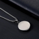 MEN'S FASHION COMPASS ROUND NECKLACE 34005551S