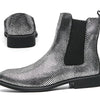 MEN'S HOLIDAY CHRISTMAS LOW HEELED LEATHER BOOTS 64794942YL