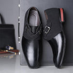 MEN'S STYLISH COLORBLOCK BELT BUCKLE DRESS SHOES 94435109S